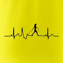 EKG nordic walking žena