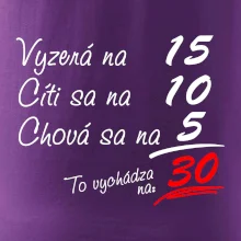 Vyzerá, cíti sa, chová sa - 30 rokov