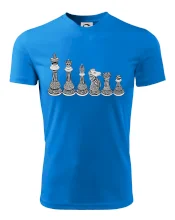 Šachové figúrky v rade - kreslené