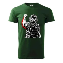 Baseballový rozhodčí signalizuje strike