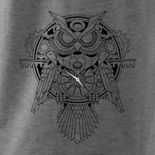 Steampunk sova čiernobiela Steampunk sova čiernobiela