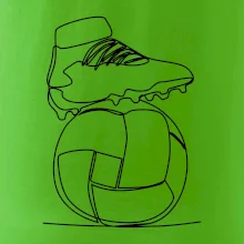 Futbalová lopta kopačka jedným ťahom Futbalová lopta kopačka jedným ťahom