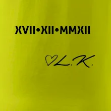 Dátum výročia a iniciály