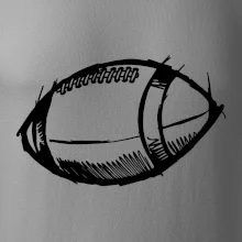 Americký futbal lopta skica