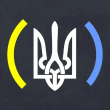 Ukrajina trojzubec s farbami