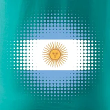 Argentína vlajka bodkovaná
