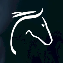 Kôň - hlava silueta Kôň - hlava silueta