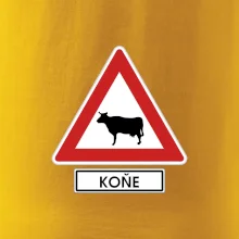 Dopravní značka - Pozor koně / kráva