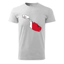 Mapa Malta s vlajkou