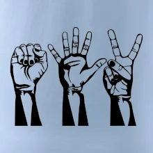 Kameň nožnice papier čierne