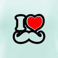 i love mustache - obrys i love mustache - obrys