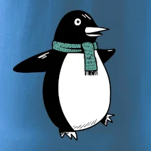 Tučniak so zeleným šálom