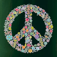 Peace symbol lístočky