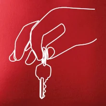 Kľúče a ruka jedným ťahom