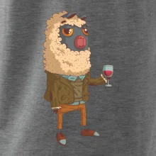 Alpaka s vínom muž