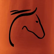 Kôň - hlava silueta