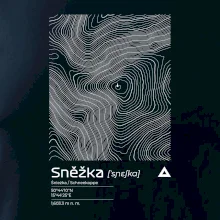 Snežka - vrstevnice v obdĺžniku