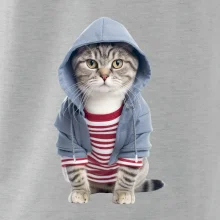 Mačka v pruhovanom triku