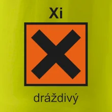 Xi Dráždivý - Výstražná tabuľka na tričku Xi Dráždivý - Výstražná tabuľka na tričku