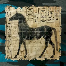 Egyptské hieroglyfy kôň