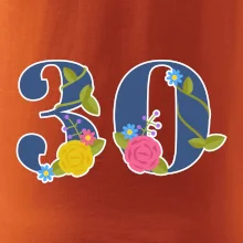 Kvetinové číslo kreslené - 30
