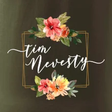 Tím nevesty štvorec oranžový