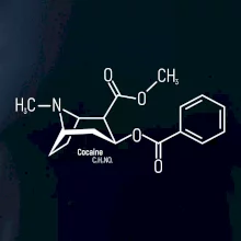 Molekulárna štruktúra Cocaine Kokaín
