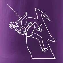 Lezec na skale jedným ťahom