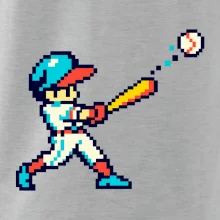 Baseballový hráč pixel art