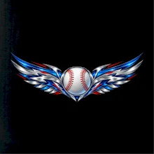 Baseballový míček s kovovými křídly
