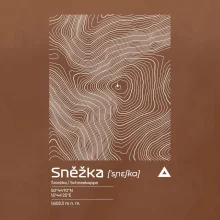 Snežka - vrstevnice v obdĺžniku