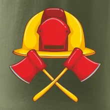 Hasičská helma a sekera Hasičská helma a sekera