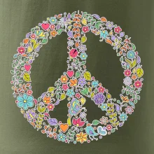 Peace symbol lístočky