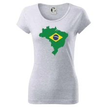 Brazília vlajka v mape