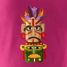 Mayová maska s perím