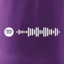 Spotify kód na prsníku