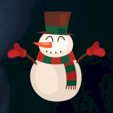 Vianočný snehuliak