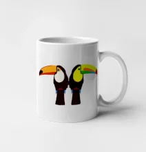 Dva barevní tukani (Moňas) Dva barevní tukani (Moňas)