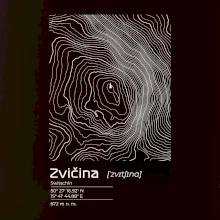 Zvičina - vrstevnice v obdĺžniku