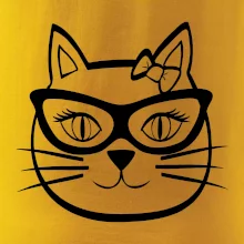 Mačacie dievča s okuliarmi