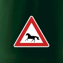 Dopravná značka - Pozor kôň bežiaci