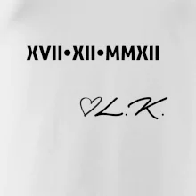 Dátum výročia a iniciály