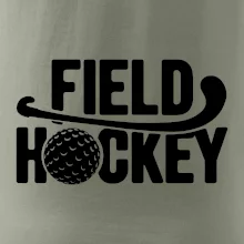 Field hockey loptička a nápis