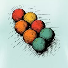 Petanque guľa kresba