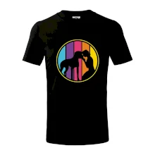 Retro kruh - boxer a dievča