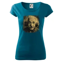 Albert Einstein so slúchadlami