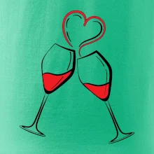 Víno je láska jednoduchý nákres