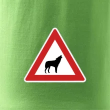 Dopravná značka - Pozor vlk