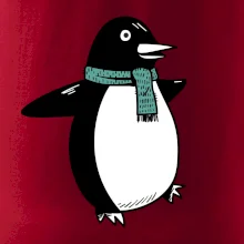 Tučniak so zeleným šálom