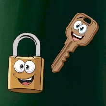 Parové tričká - Zámok a kľúč